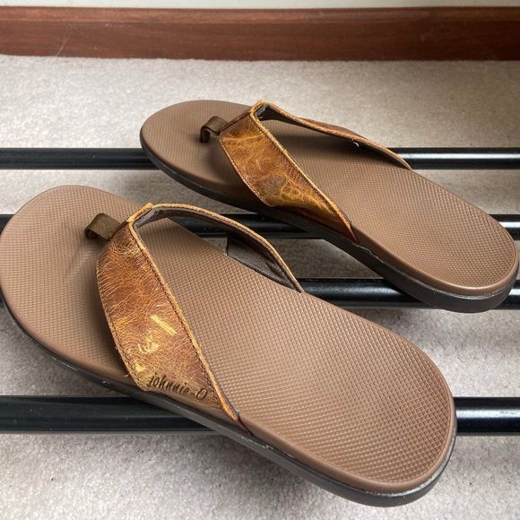 JOHNNIE O Men Dockside Leather Sandals - NEW NWOB